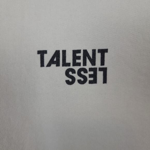 Talentless Men's Talentless Spellout Logo Hoodie Size Small White & Black - Picture 4 of 10